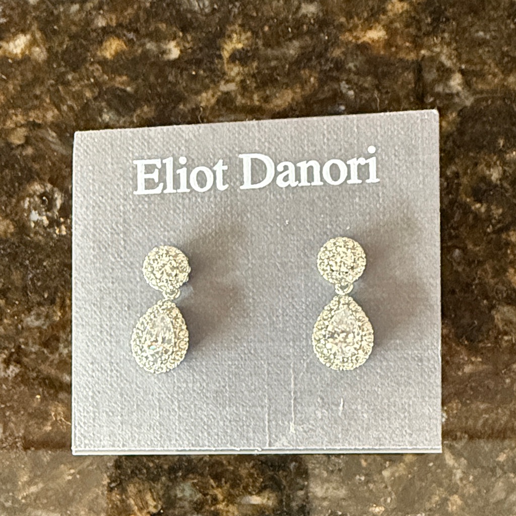 Eliot Danori Sparkling Silver Teardrop Earrings 30$